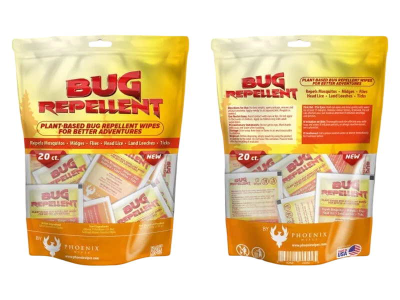 Bug repellent wipes